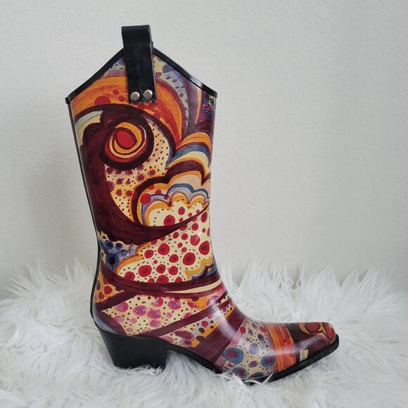 Women's Nomad Yippy Western Rain Boot Size 6 - Picture 1 of 10